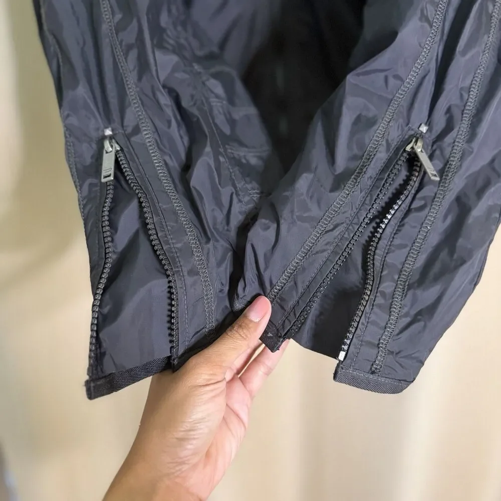 VTG Diesel Technical Nylon Flight Jacket Packable Windbreaker Zip Black Men XXXL